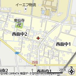 大阪府高槻市西面中周辺の地図