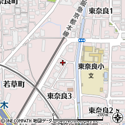 東奈良敬愛保育園周辺の地図