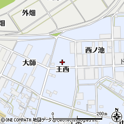 愛知県豊橋市下条東町王西周辺の地図