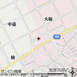 愛知県豊川市篠束町大堀160周辺の地図