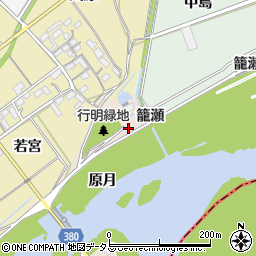 愛知県豊川市行明町原月周辺の地図
