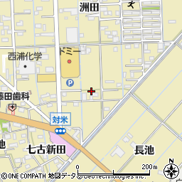愛知県西尾市一色町対米九郎左周辺の地図
