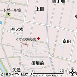 愛知県西尾市吉良町饗庭下佃周辺の地図