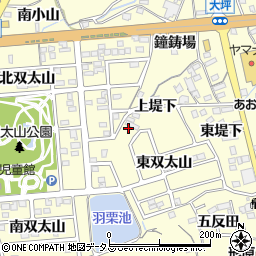 愛知県蒲郡市形原町双太山周辺の地図