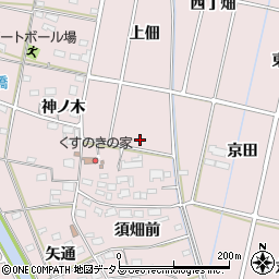 愛知県西尾市吉良町饗庭（下佃）周辺の地図