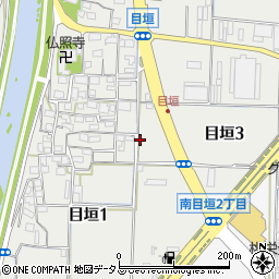 大阪府茨木市目垣周辺の地図