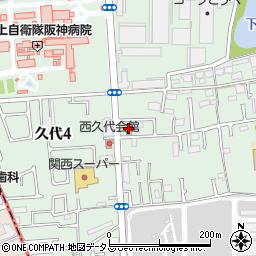 ファミリーマート川西久代店周辺の地図