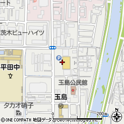 大阪府茨木市平田2丁目19周辺の地図