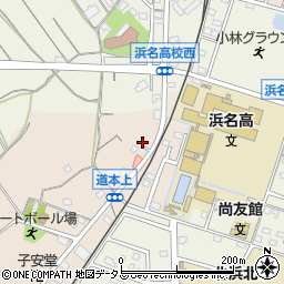 静岡県浜松市浜名区道本287周辺の地図