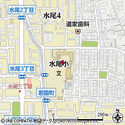 茨木市立水尾小学校周辺の地図