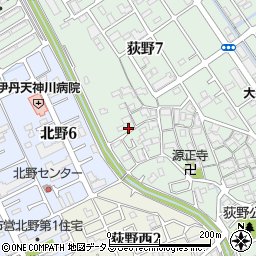 兵庫県伊丹市荻野7丁目94周辺の地図