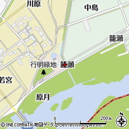 愛知県豊川市行明町籠瀬周辺の地図