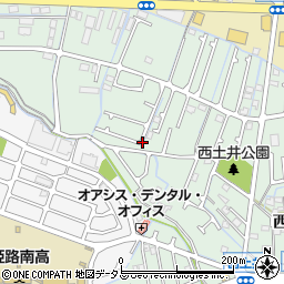 兵庫県姫路市大津区（西土井）周辺の地図