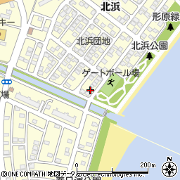 愛知県蒲郡市形原町北浜1-11周辺の地図