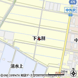 愛知県西尾市一色町中外沢下大割周辺の地図