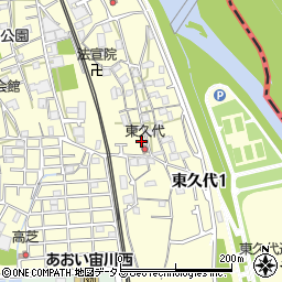 兵庫県川西市東久代周辺の地図