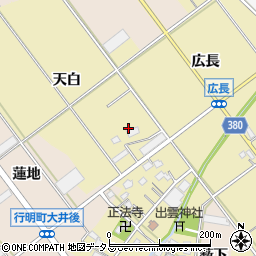 愛知県豊川市柑子町天白周辺の地図