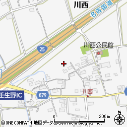三重県伊賀市川西周辺の地図