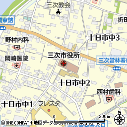 〒728-0000 広島県三次市（以下に掲載がない場合）の地図