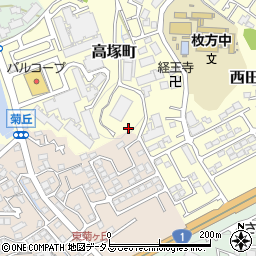 大阪府枚方市高塚町周辺の地図