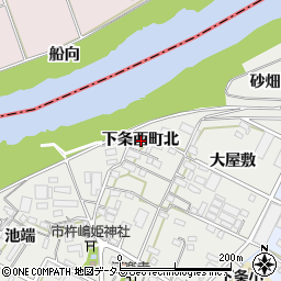 愛知県豊橋市下条西町北周辺の地図