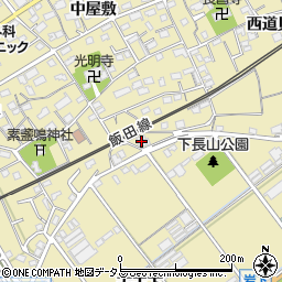 愛知県豊川市下長山町（天王下）周辺の地図