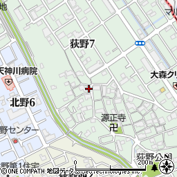 兵庫県伊丹市荻野7丁目88周辺の地図