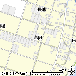 愛知県西尾市一色町大塚金田周辺の地図