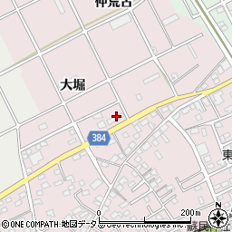 愛知県豊川市篠束町（大堀）周辺の地図
