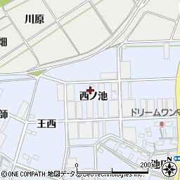 愛知県豊橋市下条東町西ノ池周辺の地図