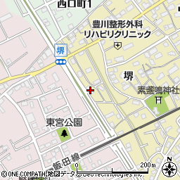 愛知県豊川市下長山町堺16-1周辺の地図