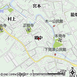 愛知県豊川市御津町下佐脇郷中周辺の地図