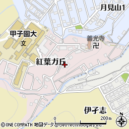 兵庫県宝塚市紅葉ガ丘周辺の地図