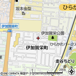 大阪府枚方市伊加賀栄町周辺の地図