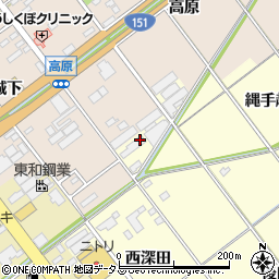 愛知県豊川市正岡町（縄手越）周辺の地図