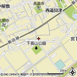 愛知県豊川市下長山町（岩下）周辺の地図