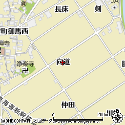 愛知県豊川市御津町御馬（向道）周辺の地図