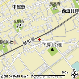 愛知県豊川市下長山町周辺の地図