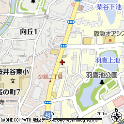 喫茶店ピノキオ豊中本店周辺の地図
