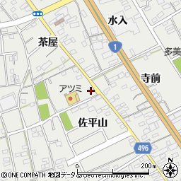 愛知県豊川市宿町佐平山周辺の地図