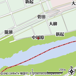愛知県豊川市院之子町中川原周辺の地図