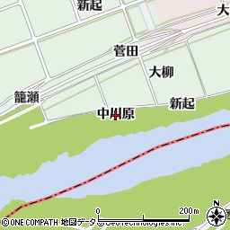 愛知県豊川市院之子町（中川原）周辺の地図