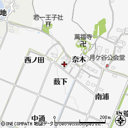 愛知県豊橋市嵩山町西ノ田周辺の地図