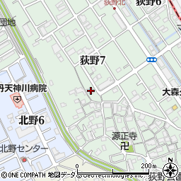 兵庫県伊丹市荻野7丁目82周辺の地図