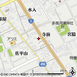 愛知県豊川市宿町寺前周辺の地図