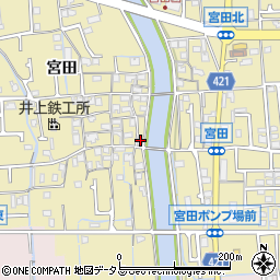 兵庫県姫路市勝原区宮田665周辺の地図
