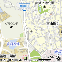 大阪府豊中市宮山町2丁目21周辺の地図