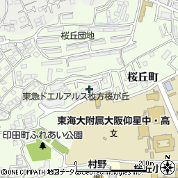 東急ドエル・アルス枚方桜が丘Ｃ棟周辺の地図