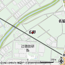 愛知県豊川市御津町下佐脇広野周辺の地図