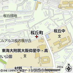 大阪府枚方市桜丘町35周辺の地図
